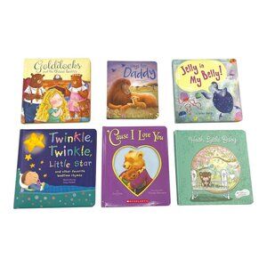 Children's Set of 6 Books Goldilocks Hush Little Baby Twinkle Star Jelly Belly